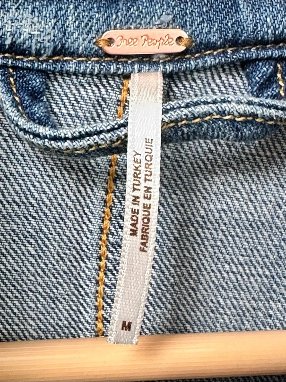 Free People Distressed Long Denim Jacket - Picture 5 of 11